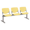 Kfi YellowSeat Beam Seating, 22"L31"H, PolypropyleneSeat, Kool BeamSeries 2300BEAM3-P12