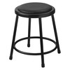 National Public Seating Stool, Steel, Vinyl, Black, 18" 6418-10