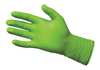 Showa 7705PFT, Nitrile Disposable Gloves, 4 mil Palm, Nitrile, Powder-Free, S (7), 100 PK, Hi-Viz Green 7705PFTS