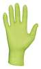 Showa 7705PFT, Disposable Gloves, 4 mil Palm, Nitrile, Powder-Free, L, 100 PK, Fluorescent Green 7705PFTL