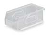 Lewisbins 25 lb Hang & Stack Storage Bin, Plastic, 4 1/8 in W, 3 in H, Clear, 7 3/8 in L PB74-3 Clear