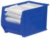 Akro-Mils 200 lb Storage Bin, Plastic, 12 3/8 in W, 12 in H, Blue, 20 in L 30282BLUE