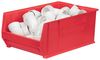 Akro-Mils 300 lb Storage Bin, Plastic, 18 3/8 in W, 12 in H, 29 1/4 in L, Red 30290RED