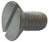 Zoro Select 1/4"-20 x 5/8 in Slotted Flat Machine Screw, Plain 18-8 Stainless Steel, 100 PK 3AWG7