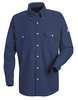 Vf Imagewear FR Long Sleeve Shirt, Navy, S, Button SMU2NV RG S