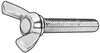 Zoro Select Thumb Screw, 3/8"-16 Thread Size, Wing, Zinc Plated Iron, 0.65 to 0.79 in Head Ht, 1 1/2 in Lg WSI03701500-001P