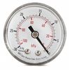 Zoro Select Pressure Gauge, 0 to 100 psi, 1/4 in MNPT, Plastic, Black 4FMC6