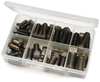 Zoro Select Set Screw Assortment, Steel, Black Oxide Finish, 60 PCS DISP-SET-16-060