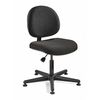 Bevco Fabric Task Chair, 16" to 21", No Arms, Black V4007MG-BK