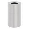 Rubbermaid Commercial 35 gal Round Trash Can, Satin Aluminum, 18 in Dia, Open Top, Aluminum FGAOT35SA