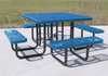 Zoro Select Picnic Table, 80" W x75" D, Blue 4HUR3