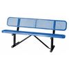 Zoro Select Outdoor Bench, 72 in. L, 24 in. W, Blue 4HUT2