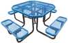 Zoro Select Picnic Table, 80" W x62-1/2" D, Blue 4HUV7