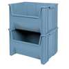 Akro-Mils 75 lb Hang & Stack Storage Bin, Plastic, 19 7/8 in W, 12 1/2 in H, 15 1/4 in L, Blue 13017BLUE