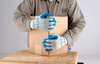 Showa Natural Rubber Latex Coated Gloves, Palm Coverage, Blue/Gray, XL, PR 300XL10