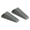 Master Mfg Door Wedge No Slip, Rubber, Gray, 1-1/4"H x 2-1/4"W, PK.2 GD002