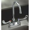 Zurn Wristblade Handle 4" Mount, 2 Hole Gooseneck Kitchen/Bathroom Faucet, Polished chrome Z812B4-XL