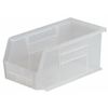 Akro-Mils 60 lb Hang & Stack Storage Bin, Plastic, 8 1/4 in W, 9 in H, 18 in L, Clear 30265SCLAR