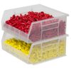 Akro-Mils 50 lb Hang & Stack Storage Bin, Plastic, 11 in W, 5 in H, Clear, 10 7/8 in L 30235SCLAR