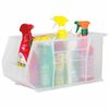 Akro-Mils 60 lb Hang & Stack Storage Bin, Plastic, 8 1/4 in W, 9 in H, 18 in L, Clear 30265SCLAR