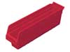 Akro-Mils 25 lb Shelf Storage Bin, Plastic, 4 1/8 in W, 6 in H, 17 7/8 in L, Red 30048RED