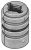 Zoro Select Double Lag Shield, 3/8" Dia, Alloy Steel Zinc Plated, 100 PK 3420200