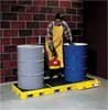 Ultratech Drum Spill Containment Pallet, 66 gal Spill Capacity, 6 Drum, 9000 lb., Polyethylene 2334