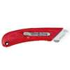 Pacific Handy Cutter Safety Knife, 3 Fixed Blade Depths, 5 3/4 in L, Safety Point, Steel Blade, Red Plastic Handle S4L