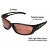 Edge Eyewear Polarized Safety Glasses, Amber Mirror Anti-Scratch, Polarized TSK-XL215