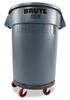Rubbermaid Commercial Quiet Container Dolly for BRUTE 20-55 gal Containers 250 lb Load Capacity, 5 Swivel Casters, Black FG264043BLA