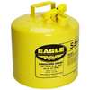 Eagle Mfg 5 gal Yellow Galvanized Steel Type I Safety Can Diesel UI50SY