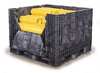 Buckhorn Black Collapsible Bulk Container, Plastic, 28.3 cu ft Volume Capacity BH4845342010000