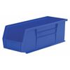 Akro-Mils 50 lb Hang & Stack Storage Bin, Plastic, 5 1/2 in W, 5 in H, 14 3/4 in L, Blue 30234BLUE