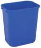 Tough Guy 4 gal Rectangular Desk Recycling Container, Open Top, Blue, Plastic, 1 Openings 4UAU4