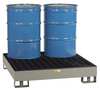 Little Giant Forkliftable Drum Spill Containment Platform, 66 gal Spill Capacity, 4 Drum, 4,000 lb, Steel SST-5151
