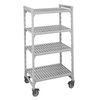 Cambro Starter Mobile Plastic Shelving Unit, Vented Style, 24 in D, 48 in W, 75 in H, 4 Shelves EACPMU244875V4480