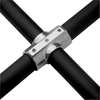 Zoro Select Structural Fitting, Cross-E, Aluminum, 1 in Pipe Size 4UJ29