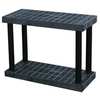 Structural Plastics Freestanding Plastic Shelving Unit, Open Style, 16 in D, 36 in W, 27 in H, 2 Shelves, Black S3616B