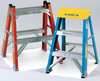 Werner 3 Steps, Fiberglass Step Stool, 300 lb. Load Capacity, Orange/Silver T6202