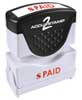 Accu-Stamp2 Microban Message Stamp, Paid, 3/8" 038843