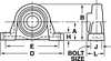 Dayton Pillow Block Bearing, Ball, 1/2" Bore 4X723