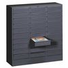 Tennsco 30 2/3 in W 30 Drawer Horizontal Literature Organizer, Black 3085BK