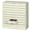 Tennsco 30 2/3 in W 30 Drawer Horizontal Literature Organizer, Champ/Putty 2085PY