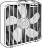 Air King 20" Box Fan, Non-Oscillating, 3 Speeds, 120VAC, Carrying Handle 9723