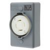 Hubbell 30A Locking Receptacle 3P 4W 600VAC L17-30R GY HBL2740SR