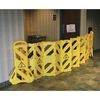 Zoro Select Portable Barricade, Polypropylene, 40" H, 13 ft L, 1" W, Yellow FG9S1100YEL