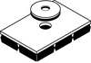 Mason Vibration Iso Pad, 8x8x3/4 In, w/Hole MBSW8X8