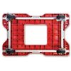 Snap-Loc Gen. Prpose Dolly, Open, Flush, 7in H., Red SL1500D4R