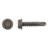 Zoro Select Self-Drilling Screw, #8 x 3/4 in, Phosphate Coated Steel Hex Head External Hex Drive, 100 PK 12216PK