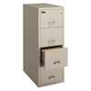 Fireking 15-1/4" W 4 Drawer Fire-Resistant Filing Cabinet, Parchment, Legal 4-2157-2PA